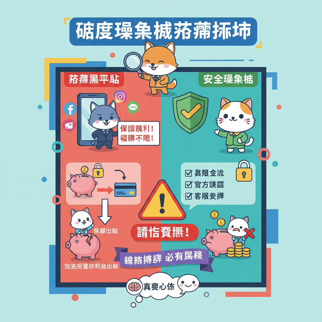 社羣平臺金流投資詐騙存款黑平臺詐騙網站體育投注出金出款線上博弈資金安全假投資詐騙風險資金凍結保證獲利穩賺不賠風險控管警示帳戶無法出金帳戶風控